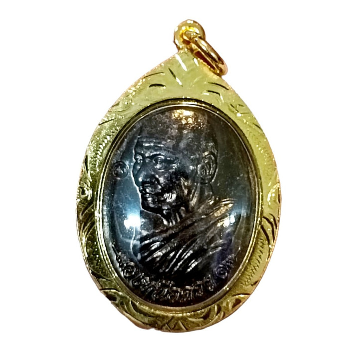 Luang Pu Sila Amulet with Micron Gold Frame