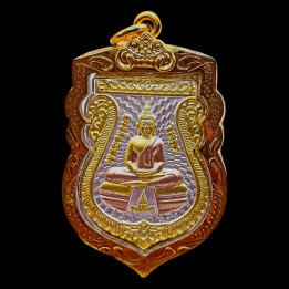 Luang Por Sothorn 3K Gold Plated Buddha Amulet