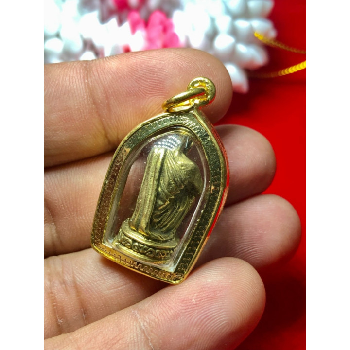 Luang Por Koon Monk Amulet Gold Plated Pendant