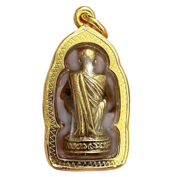Luang Por Koon Monk Amulet Gold Plated Pendant