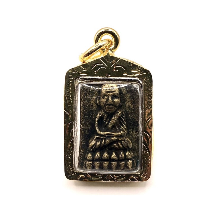 Luang Pu Thuat Amulet Pendant 24K Gold Plated