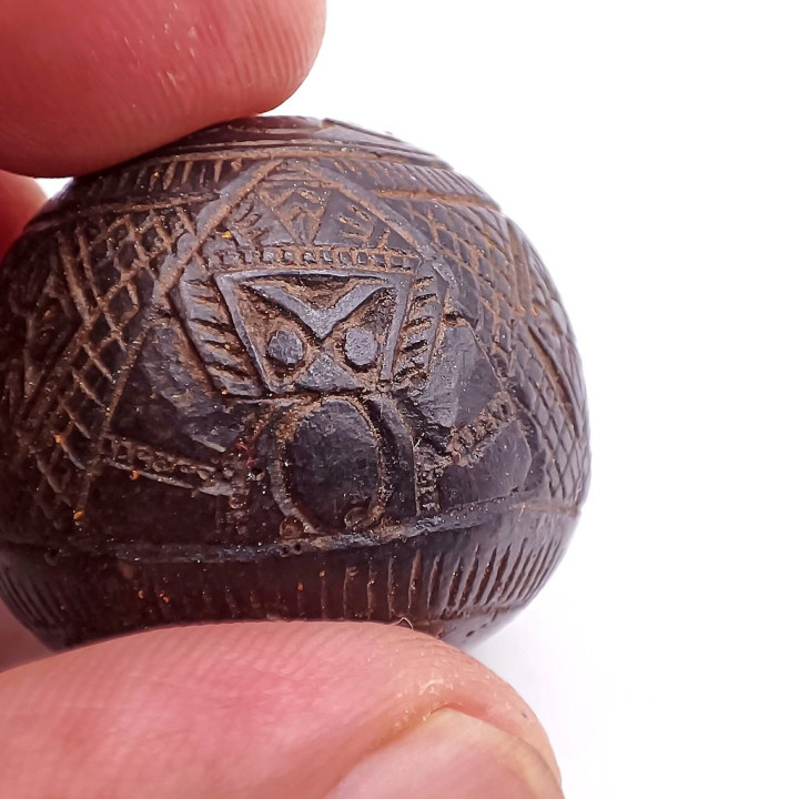 Rahu Coconut Shell Amulet Luang Por Pin