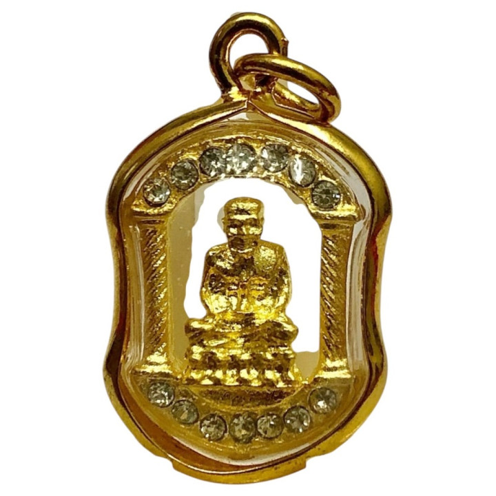 Luang Pu Thuat Gold Tone Micron Gold Plated Pendant