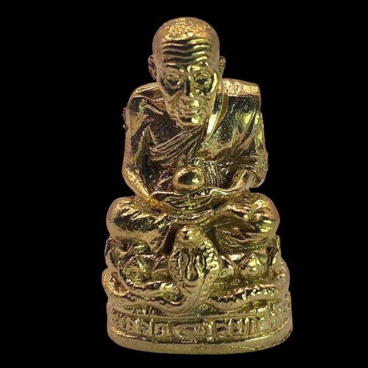 Luang Pu Thuat Wat Phakho Gold Plated Amulet