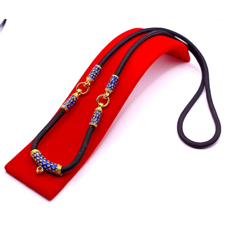 Thai Amulet Necklace 24K Gold Plated Rope Chain