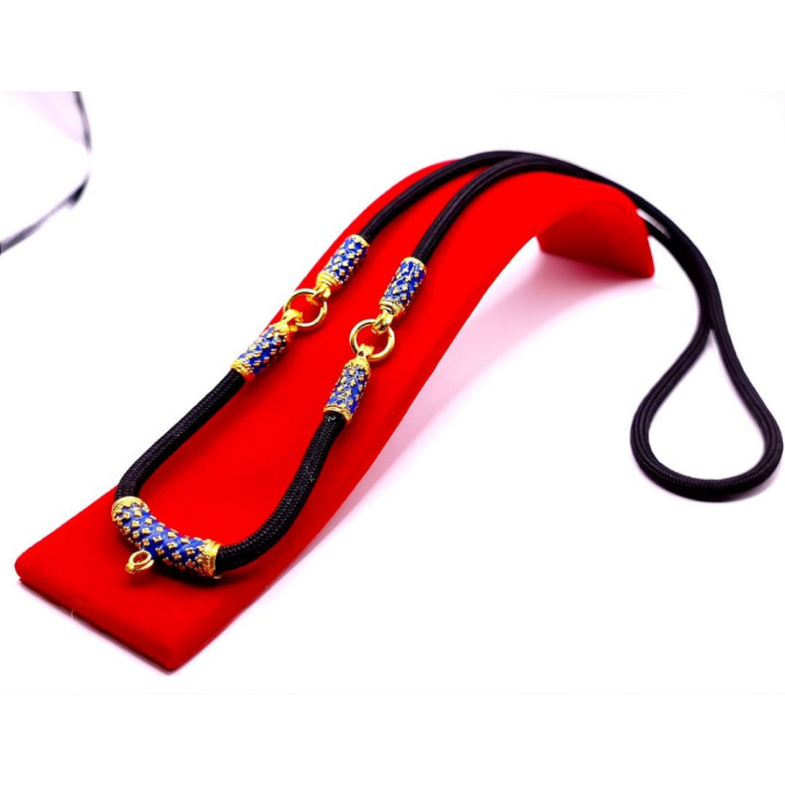 Thai Amulet Necklace 24K Gold Plated Rope Chain