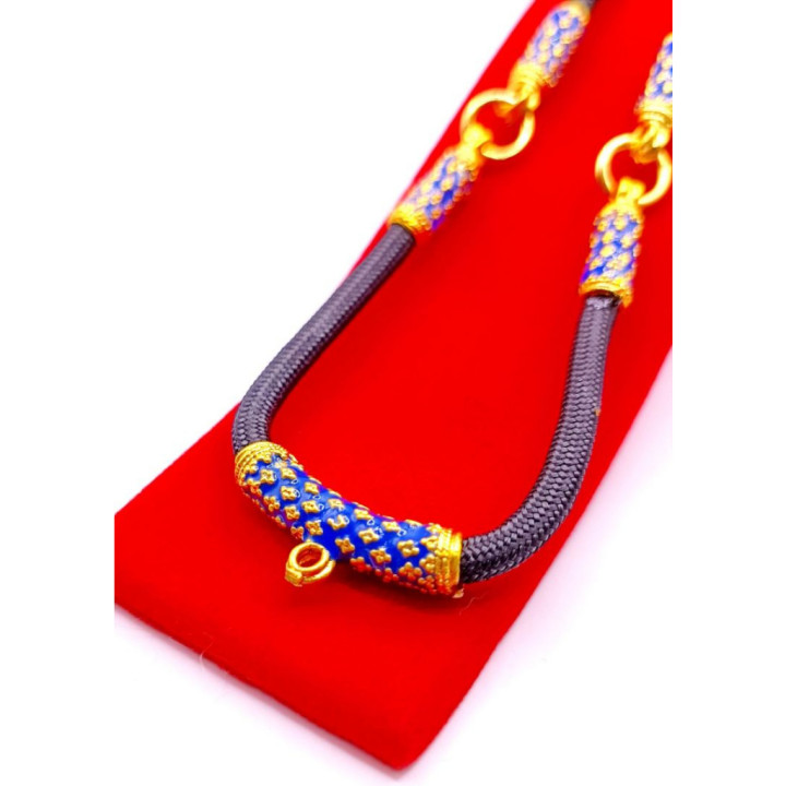 Thai Amulet Necklace 24K Gold Plated Rope Chain