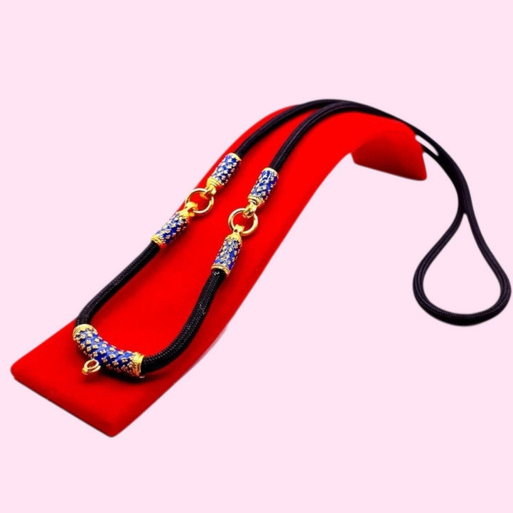 Thai Amulet Necklace 24K Gold Plated Rope Chain