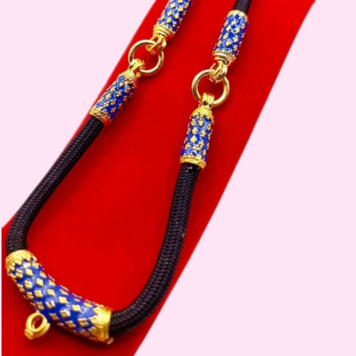 Thai Amulet Necklace 24K Gold Plated Rope Chain