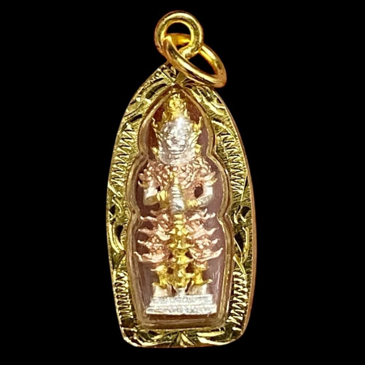 Thao Wessuwan Wat Chulamanee Gold Plated Pendant