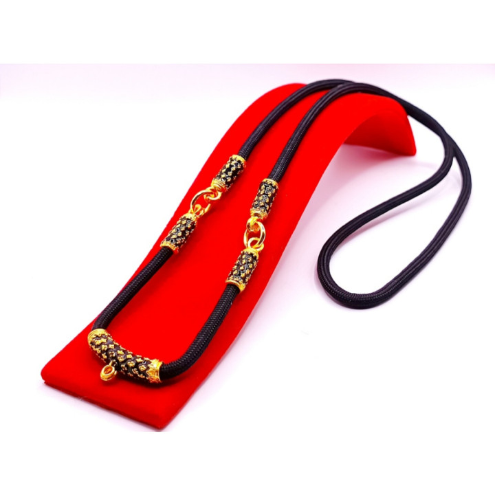 Men's Thai Amulet Necklace Gold Plated Enamel
