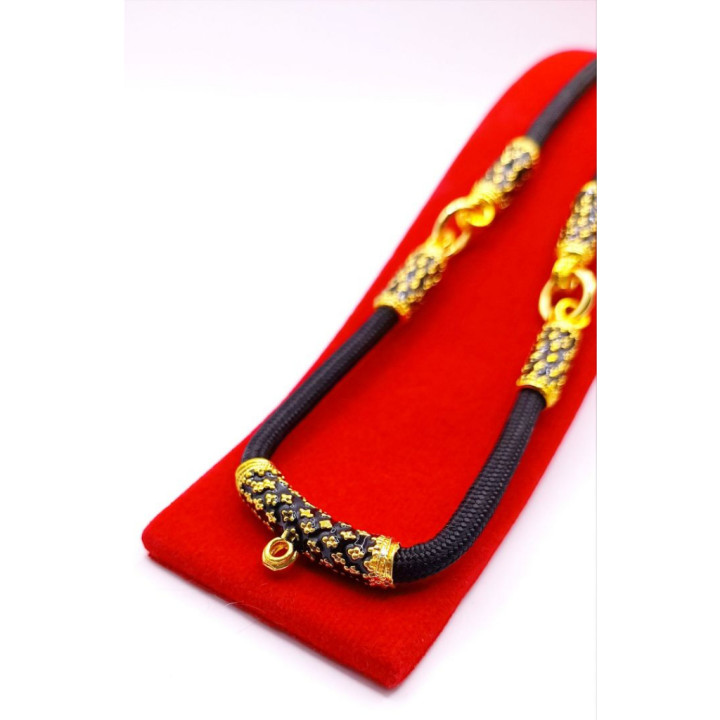 Men's Thai Amulet Necklace Gold Plated Enamel