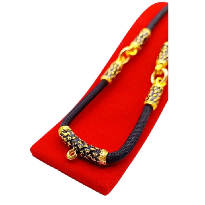 Men's Thai Amulet Necklace Gold Plated Enamel
