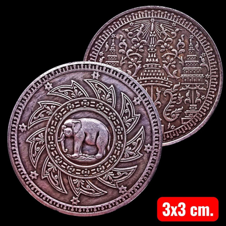 King Rama IV Royal Crown Chakra Metal Pendant