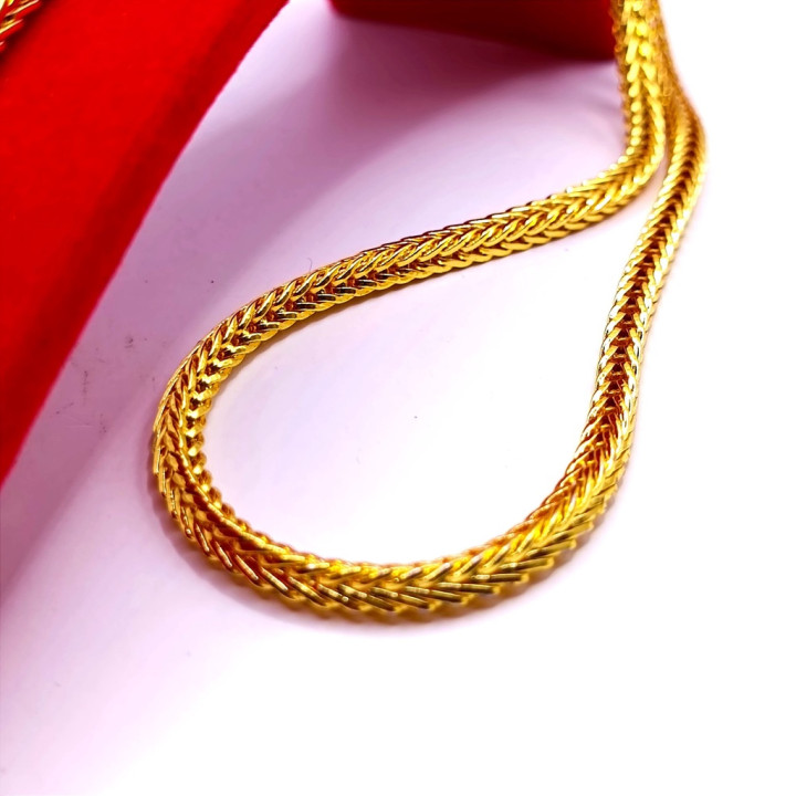 1 Baht Gold Plated Necklace Glass Coated