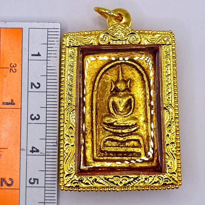 Phra Somdej Buddha Amulet Gold Plated Pendant