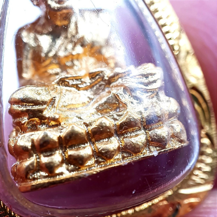 Luang Pu Thuat Wat Chang Hai Gold Plated Pendant