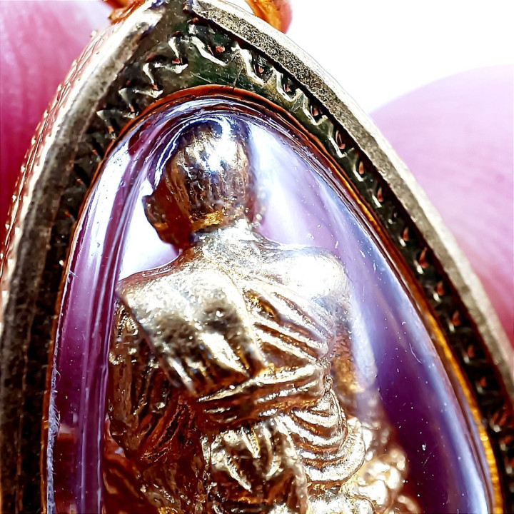 Luang Pu Thuat Wat Chang Hai Gold Plated Pendant