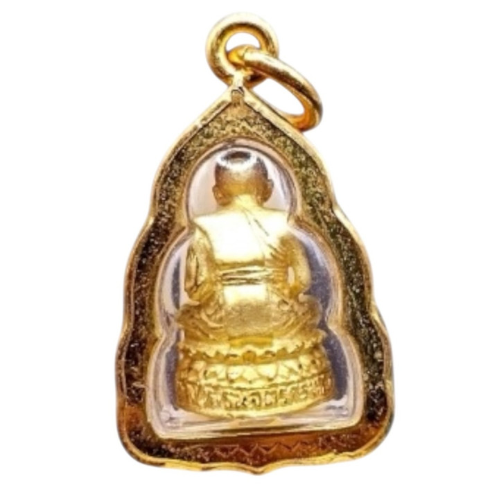 Luang Pu Thuat Wat Chang Hai Gold Plated Amulet