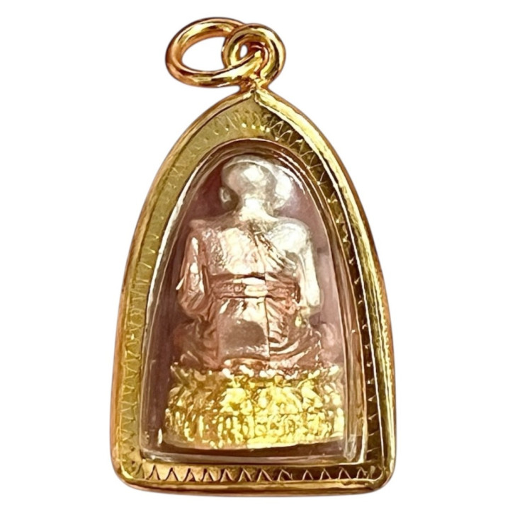 Luang Pu Thuat Wat Chang Hai Gold Plated Pendant