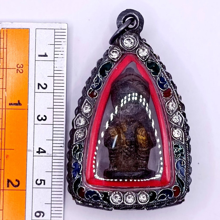 Hanuman Luang Por Sun Amulet with Diamond Frame