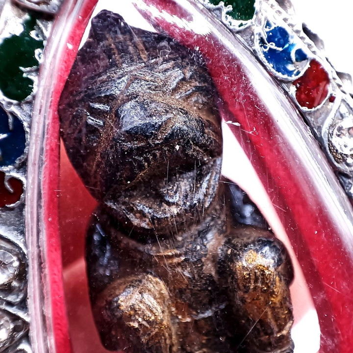 Hanuman Luang Por Sun Amulet with Diamond Frame