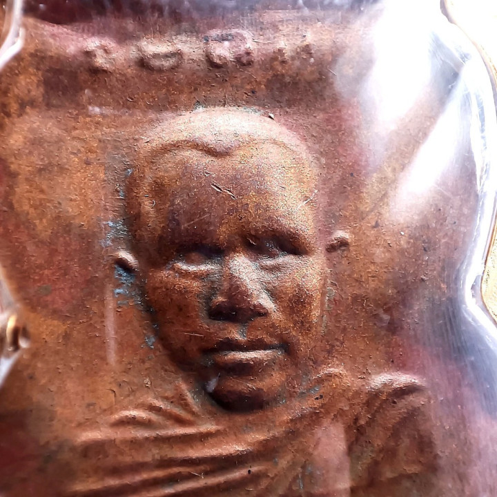 Luang Pu Thuat Copper Amulet Wat Chang Hai BE 2500