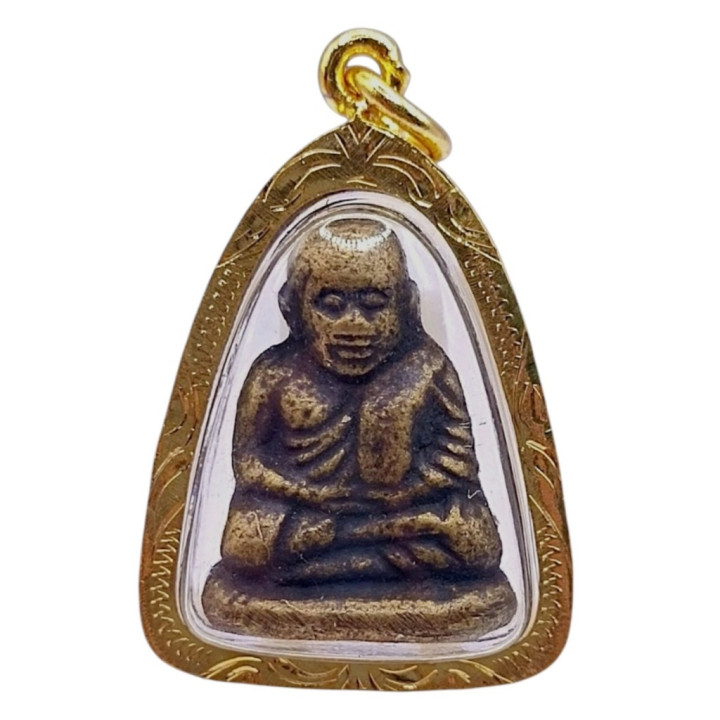 Luang Por Ngern Brass Amulet Pendant
