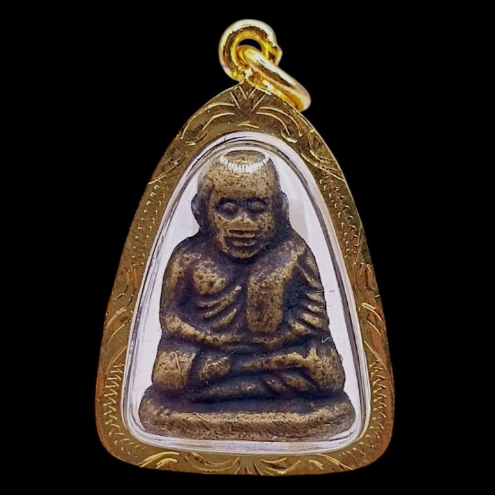 Luang Por Ngern Brass Amulet Pendant