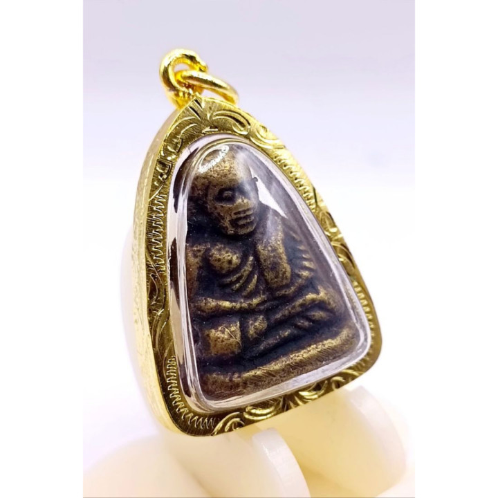 Luang Por Ngern Brass Amulet Pendant