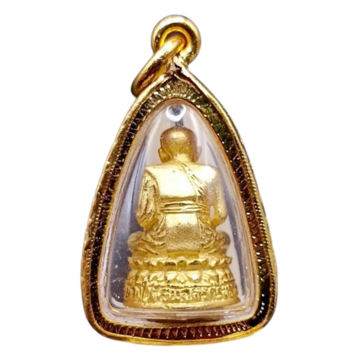 Luang Pu Thuat Wat Chang Hai Micron Gold Pendant