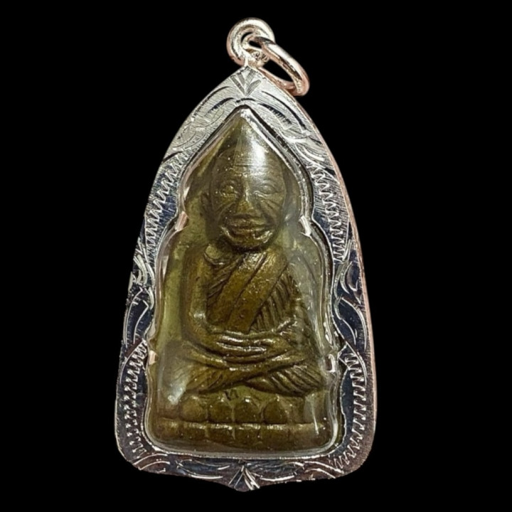 Luang Pu Thuat Amulet Pendant Gold Plated