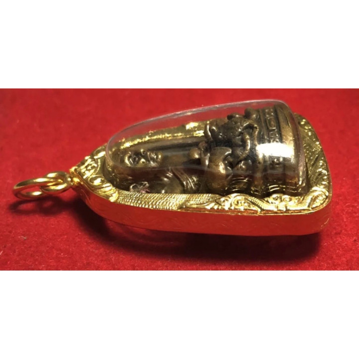 Luang Pu Thuat Snake Base Amulet Pendant 4.5cm