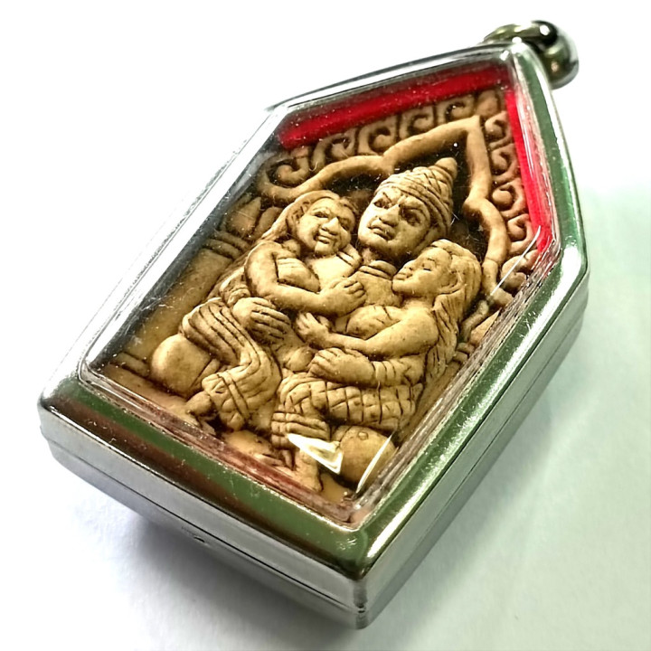 Khun Paen Amulet Pendant Stainless Steel Frame