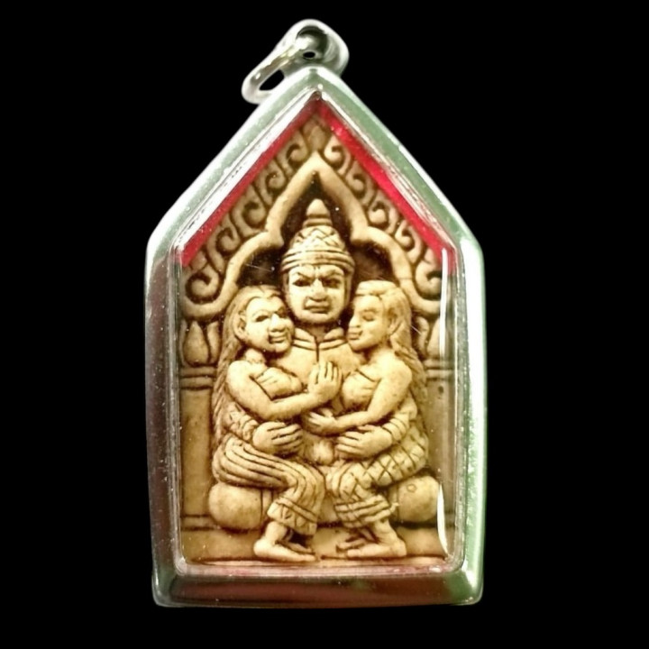 Khun Paen Amulet Pendant Stainless Steel Frame