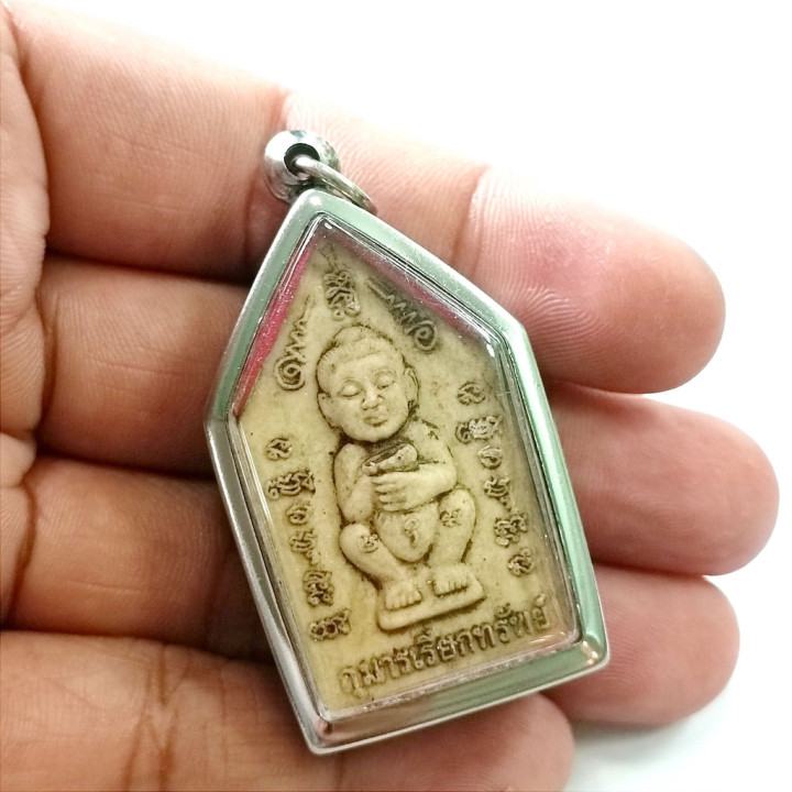 Khun Paen Amulet Pendant Stainless Steel Frame