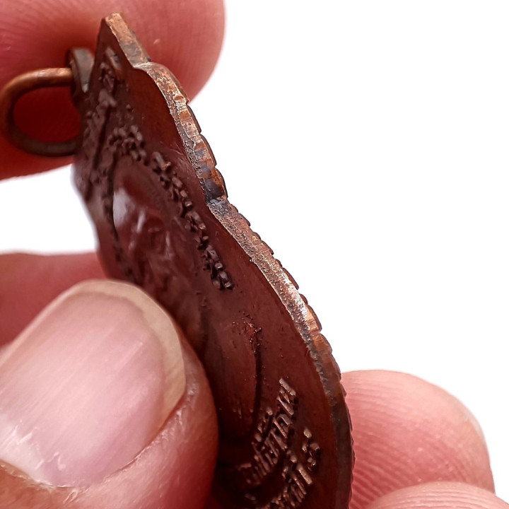 Luang Pu Thuat 2508 Copper Amulet Pendant