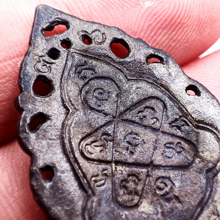 Luang Pu Tim 8-Round Medallion Amulet Copper