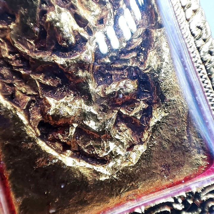 Phra Somdej Buddha Amulet Gold Plated Wat Rakang