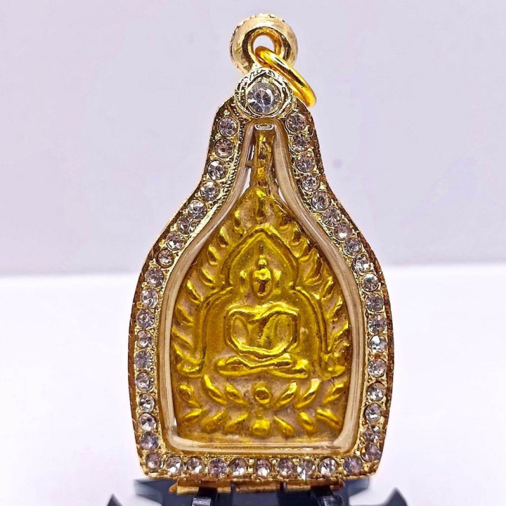 Jao Sua Luang Pu Boon Amulet Gold Plated Frame