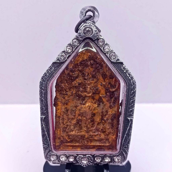 Khun Paen Amulet Wat Ban Krang Clay Diamond Case