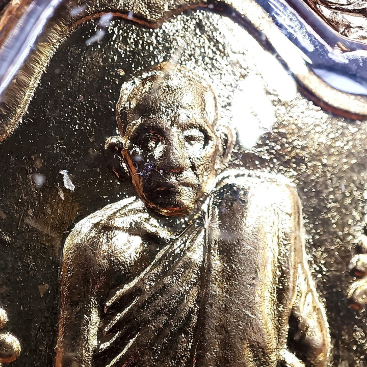 Luang Por Guay Wat Kositaram Gold Plated Amulet