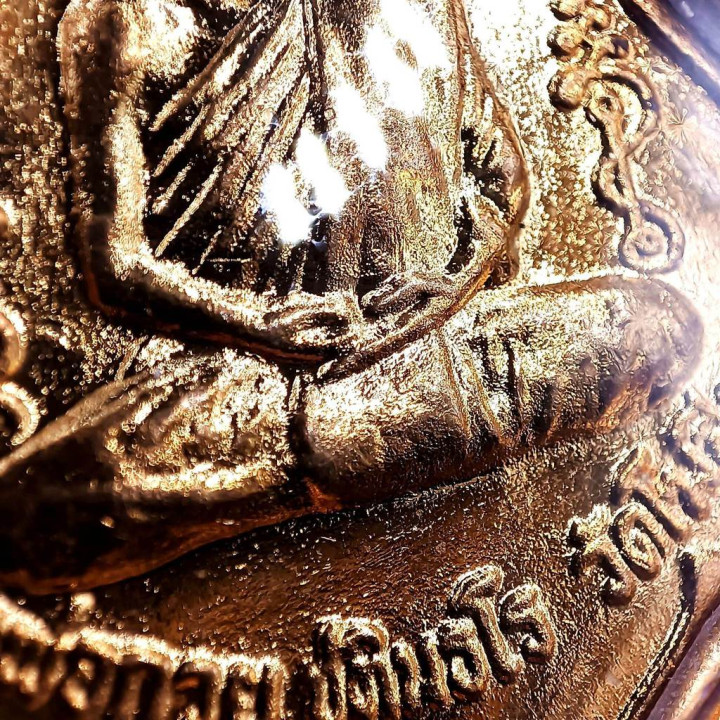 Luang Por Guay Wat Kositaram Gold Plated Amulet